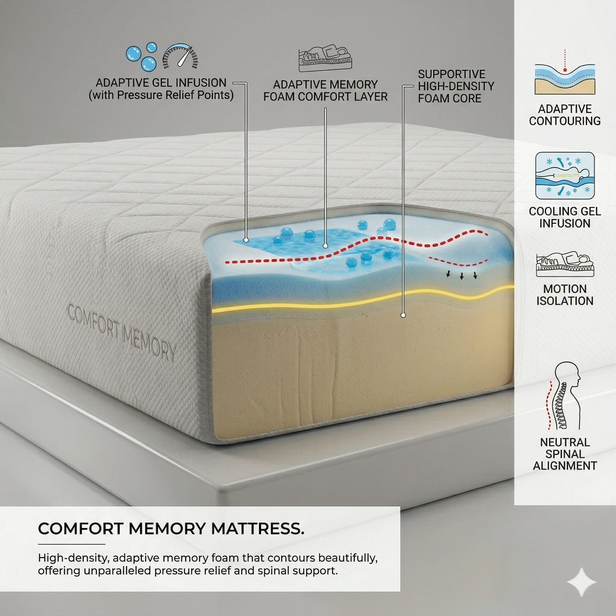 Comfort Memory Mattress Image 4